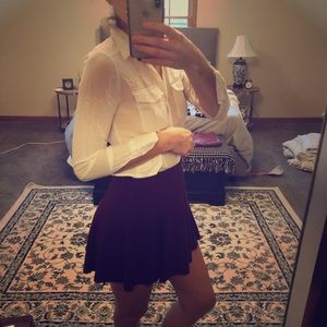 White cotton button down